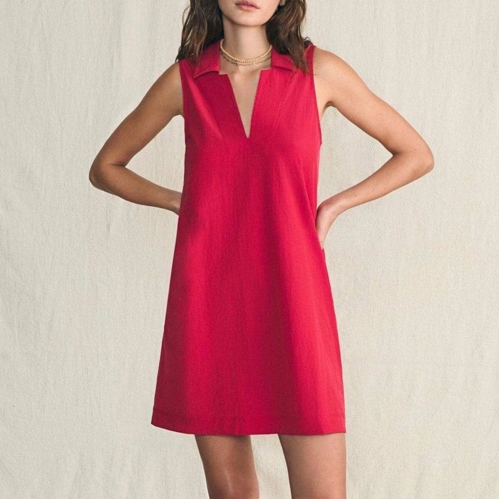 Faherty Brand “All Day” Sleeveless Polo Dress